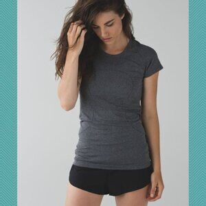 Lululemon Dark Gray Swiftly Crewneck Short Sleeve